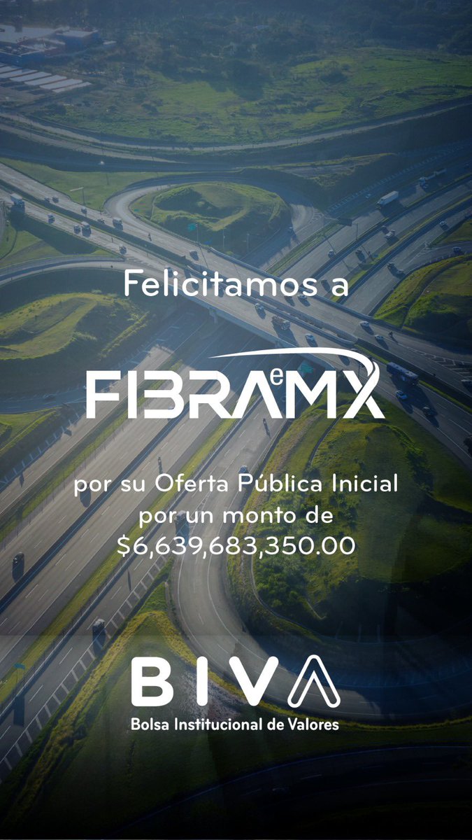 maria_ariza's tweet photo. Estamos muy emocionados por la exitosa OPI de Fibra MX en @BIVAMX!!! La 1a este año y la más grande en 18 m. Esto demuestra la confianza y potencial del mercado nacional aún dada la compleja coyuntura y ratifica ntro compromiso de seguir incentivando el desarrollo económico de 🇲🇽 https://t.co/tqOOugM8l5