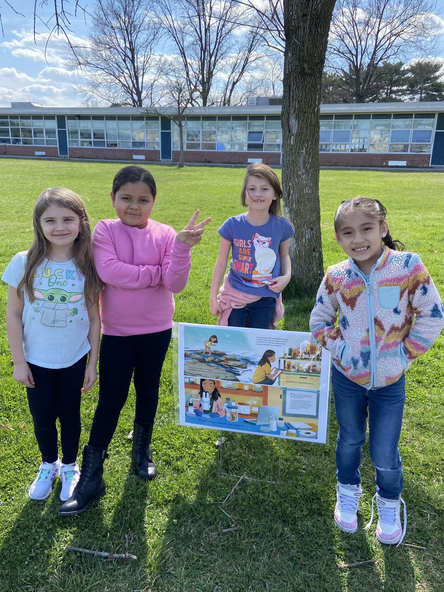 Our Spring StoryWalk of ‘What’s in Your Pocket?’ by @HeatherLMont (also a Maryland BES nominee) launched last week! Readers @BattleGroveES have loved getting outside, and are amazed by these scientists and their childhood collections! @BCPSLMP @foundationbcps #bcpslms
