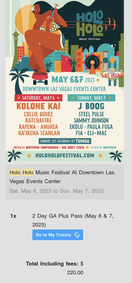 PolyWc's tweet image. I got a ticket for sale $200 for the #HoloHolofestival in Vegas May 6-7. I am not able to make it to Vegas anymore