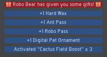 Bee Swarm Leaks on Twitter: "Robo Bear's Beesmas Quest, Ornament