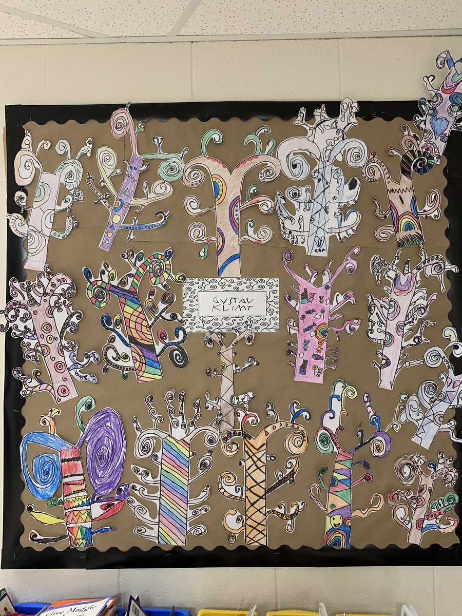 Trees inspired by Gustav Klimt.