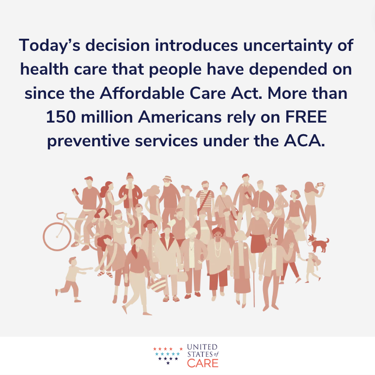 USofCare's tweet photo. 🚨🚨Breaking News: The Northern District of TX  court found the Affordable Care Act’s requirement for health insurers to cover no-cost preventive services unconstitutional.

This impacts more than 150 million Americans.

Tap to see some of services at risk from Braidwood.👇 https://t.co/ZD55ADPOos