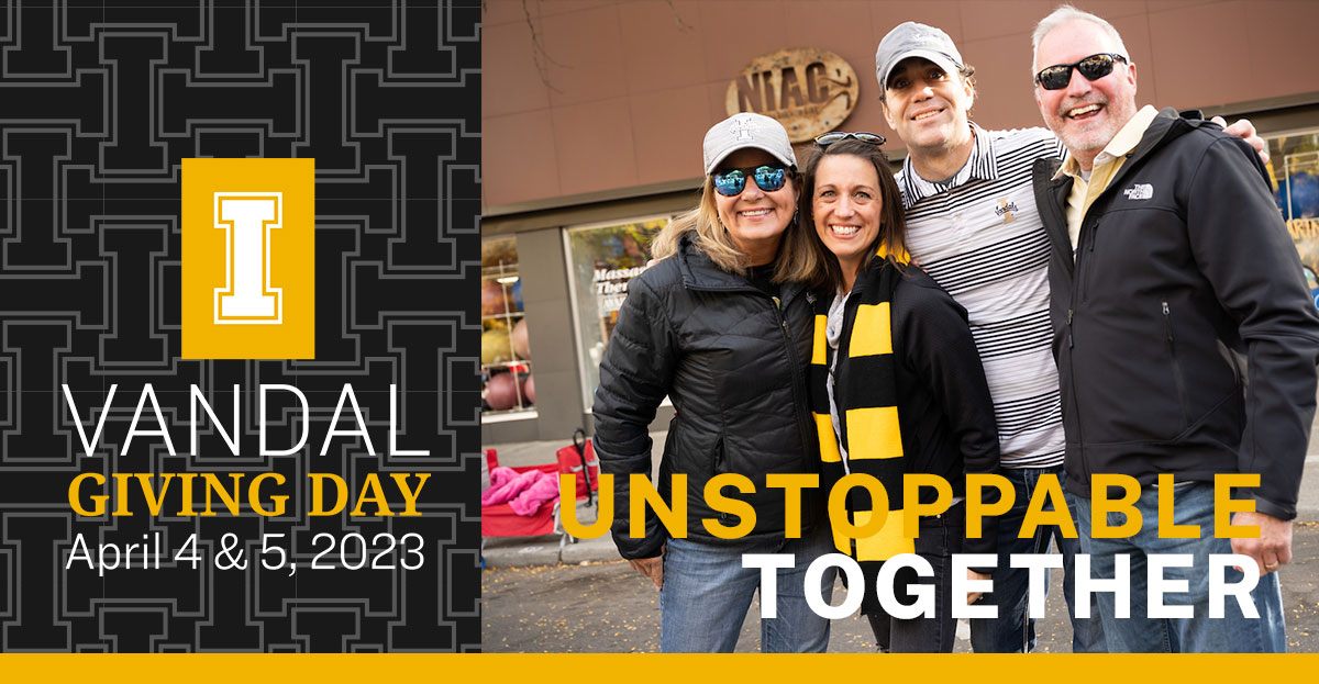 Alumni helped us raise over $732,000 during last year's Vandal Giving Day - a new record! 🎉✌️ This year, you can support the U of I with a donation or by sharing your passion for VGD causes on social. See how here: ow.ly/bz9T50NwrfV
