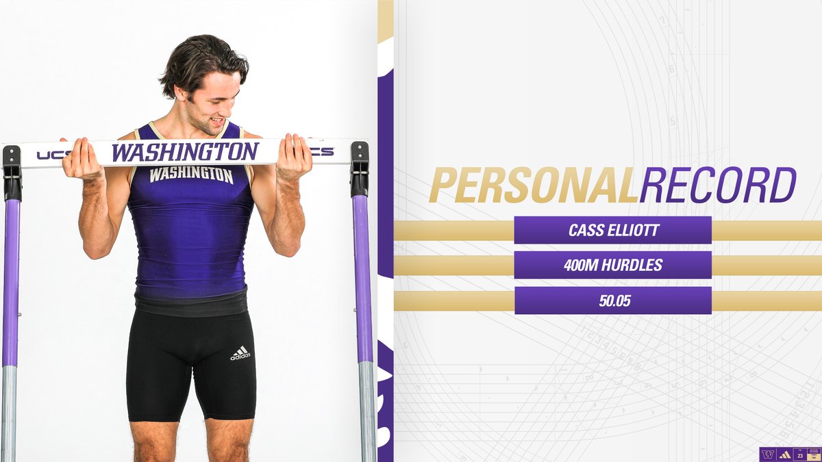 𝑷𝑹 in the Prelims for Cass Elliott at the Texas Relays! He comes oh-so-close to breaking 50, clocking a 50.05 to qualify for Friday's final! 💪 #GoHuskies