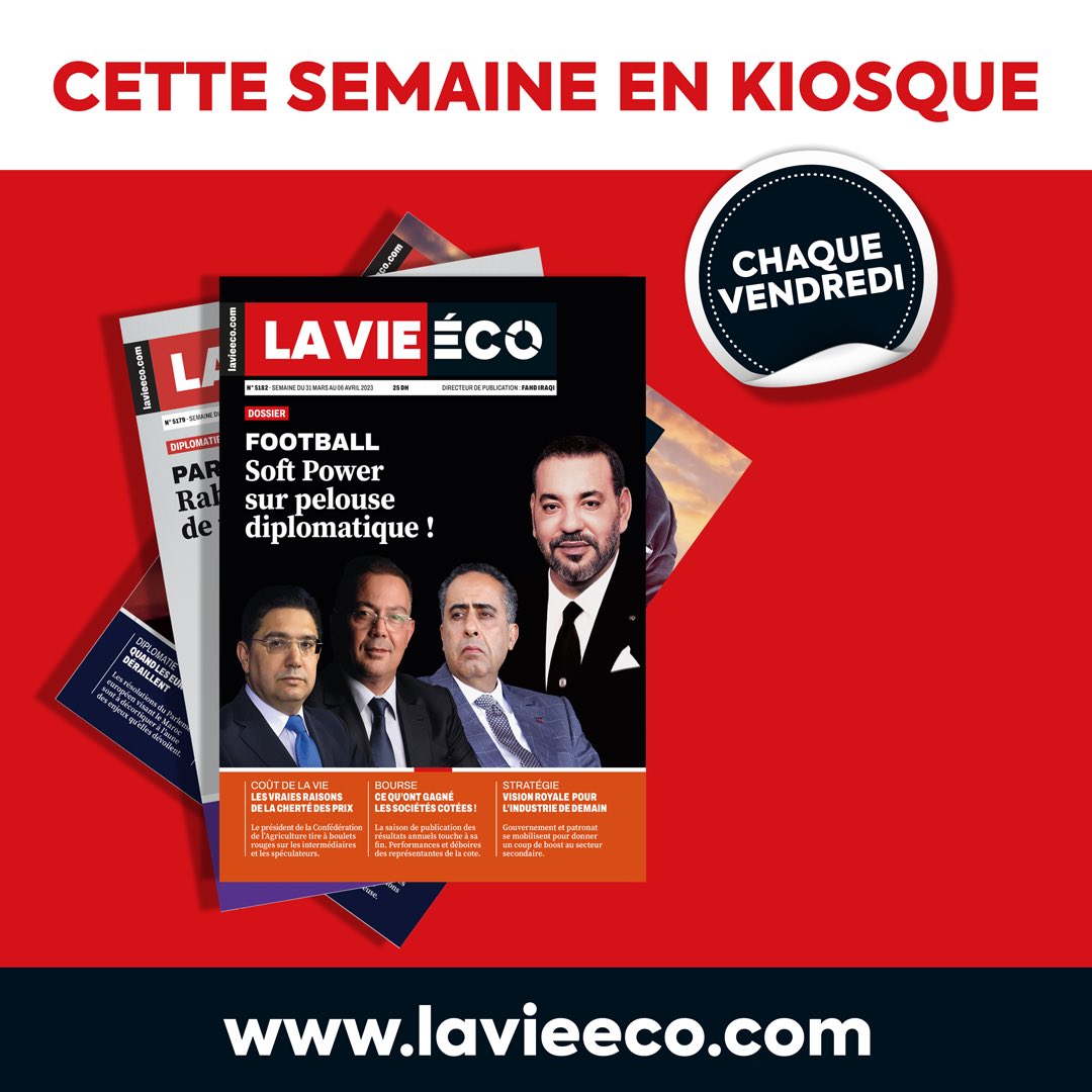 🗞️ 🔔 | Retrouvez dès maintenant votre numéro en kiosque : 
- Le football au coeur du soft power
- La bourse et ce qu’on y gagne 
- L’industrie, futur du royaume 
Et bien plus encore...