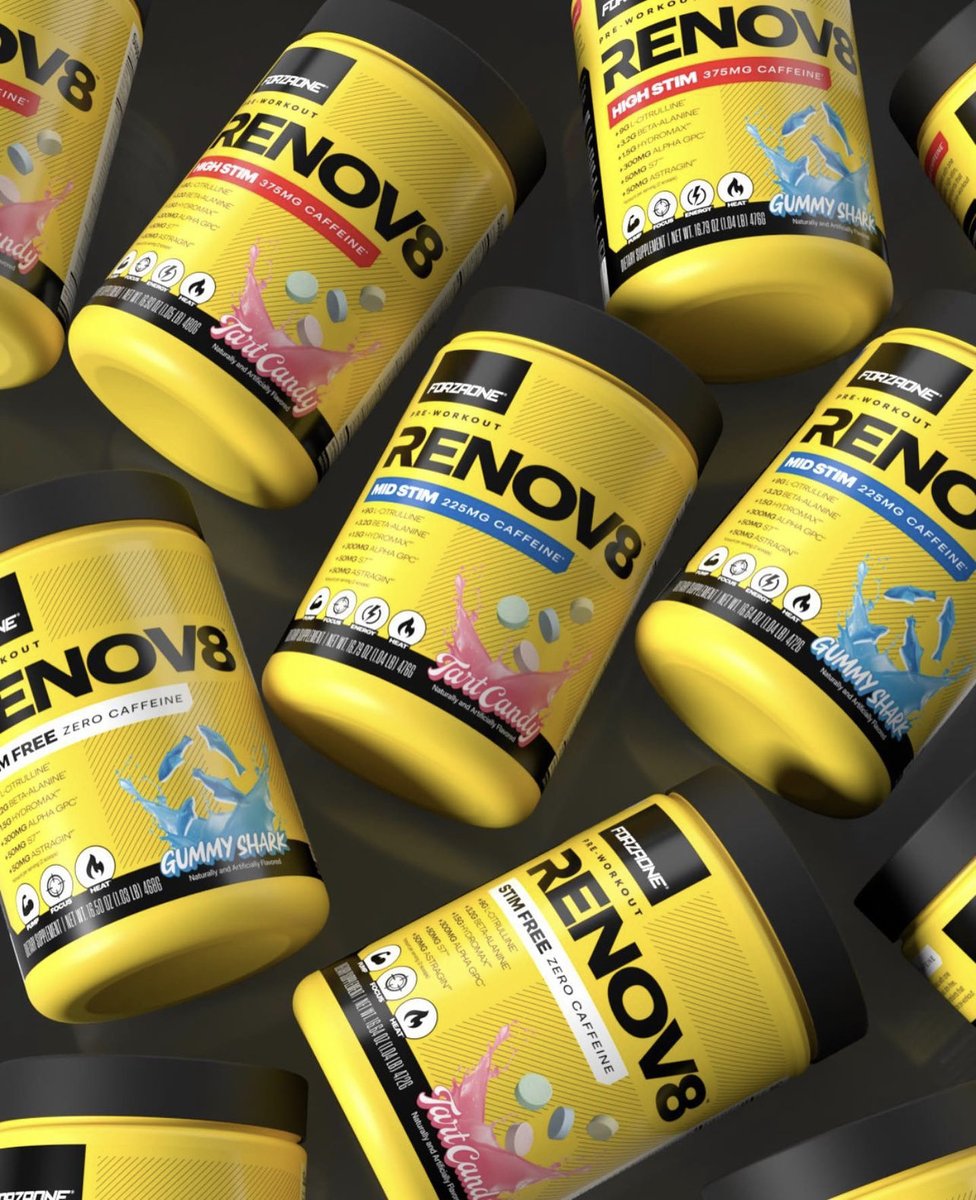 Discover RENOV8 at Nutrishop Omaha! 🚀 Forzaone's game-changing pre-workout with 3 variations (high, mid, stim-free) and 2 tasty flavors. Transparent, fully-loaded formula for optimal pump, focus, energy, and heat. Outshine ordinary pre-workouts! 💥