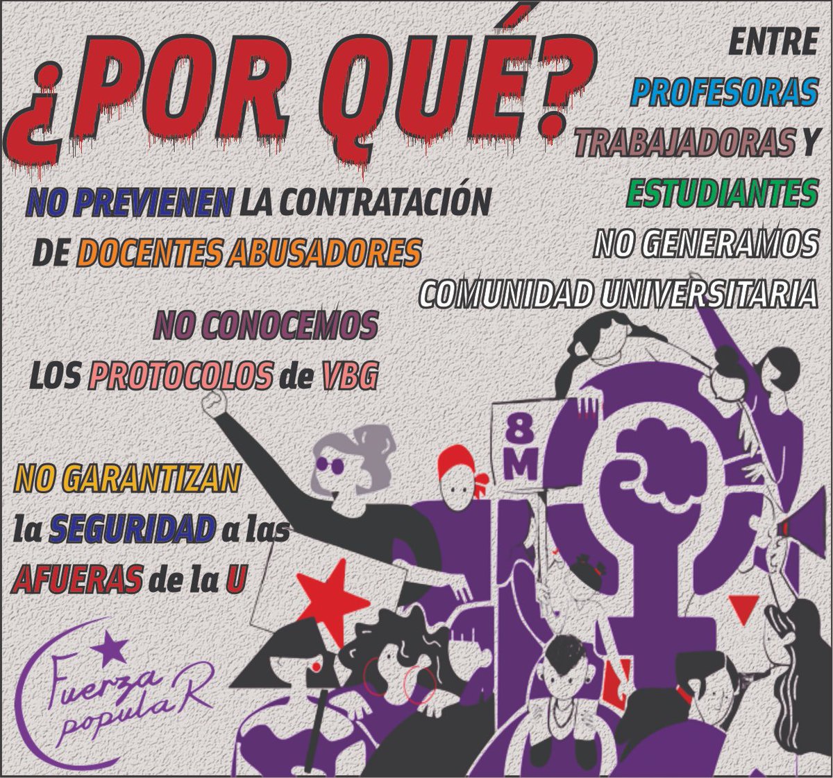 FronteraPopular's tweet photo. Los y Las Estudiantxs de la 
@UFPSCUCUTA , siempre nos hemos preguntado ¿POR QUÉ? 

Hay ACOSO(en las aulas)

Hay INSEGURIDAD(a las afueras)

Tenemos una ASISTENCIA FISICO-EMOCIONAL tan PRIMITIVA y NEGLIGENTE

@Mineducacion @petrogustavo @FranciaMarquezM @AuroraVergaraF1 https://t.co/BUScs6OPsL