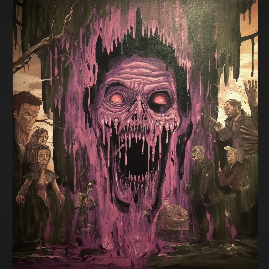 Come check out This creepy, bone-chilling horror art! #horror #HorrorFamily #horrorart #anxiety #art #canvasart #CanvasWallArt #canvas #creepy  thecryptgallery.myshopify.com