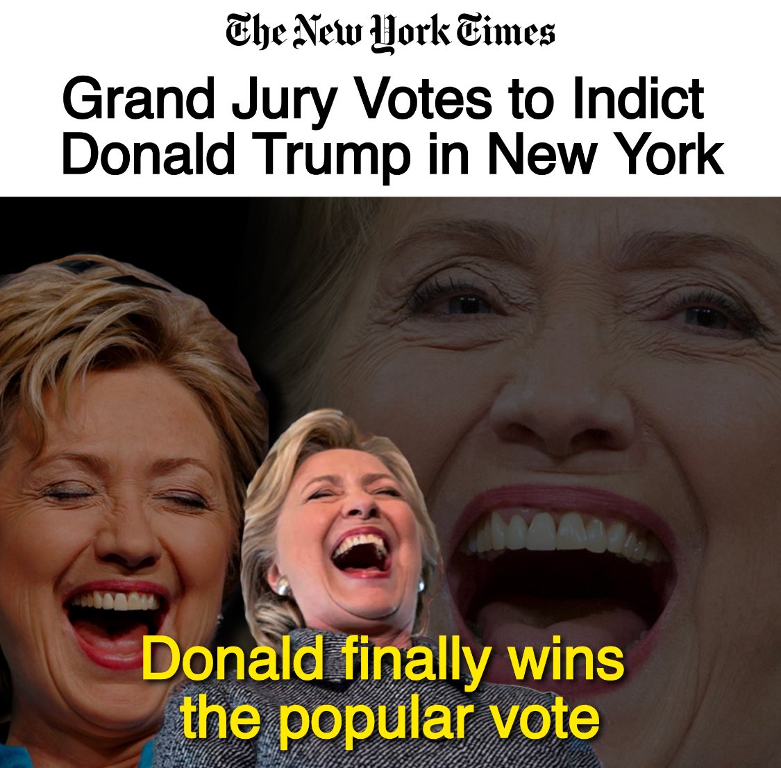 Donald finally wins the popular vote 😂😂