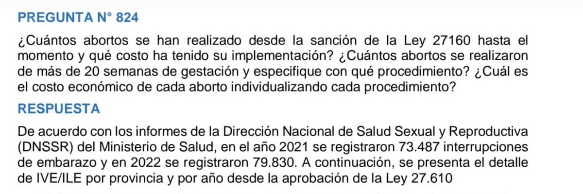 Ayer el Jefe de Gabinete respondió sobre el aborto en Argentina.

Perdimos a 154.317 argentinos en 2021 y 2022, por un Estado al que no le importa ni la mujer ni su hijo. Sin resolver los problemas de fondo, siguen intentando taparlos con aborto legal.