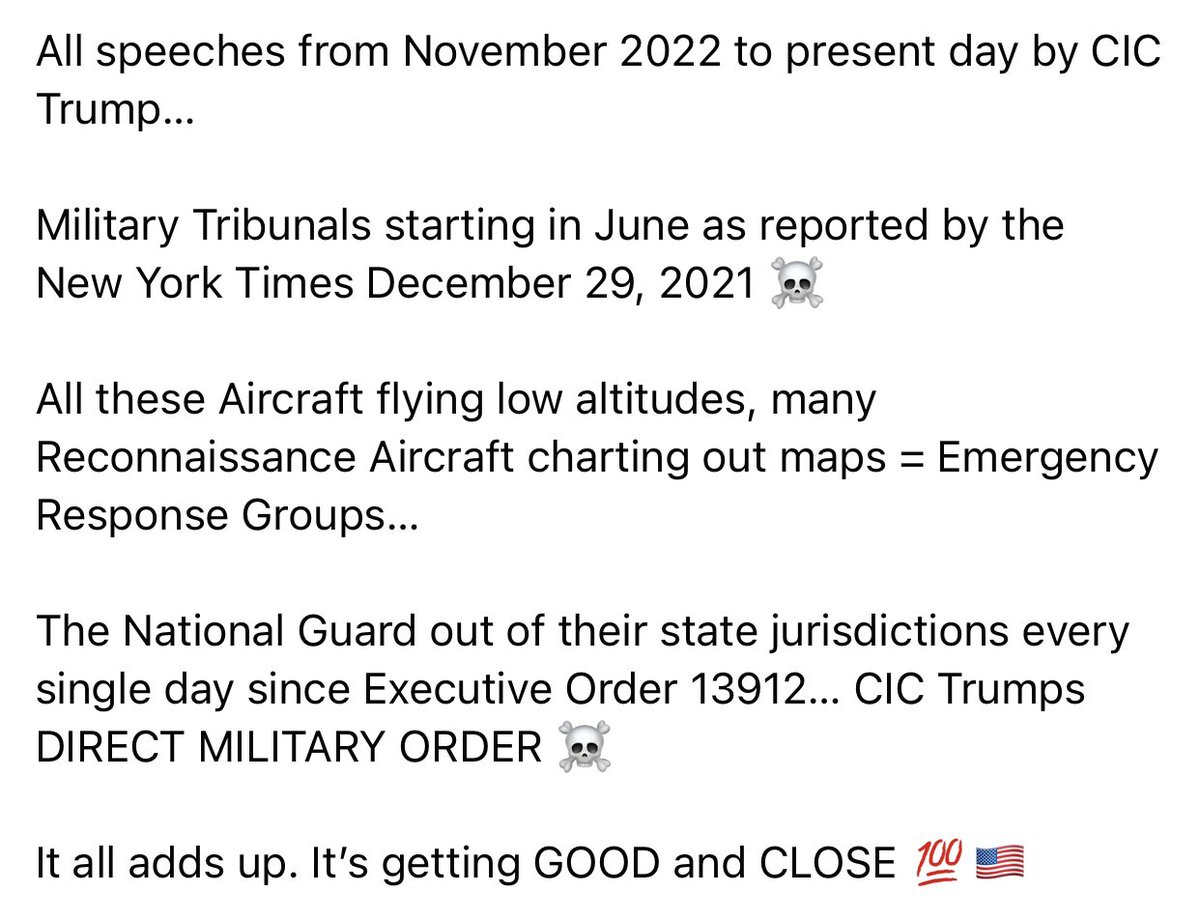 If you know… you know. Stay calm. ALL part of the plan. But you can’t know that plan if you don’t know the Laws and Orders 💯☠️🇺🇸