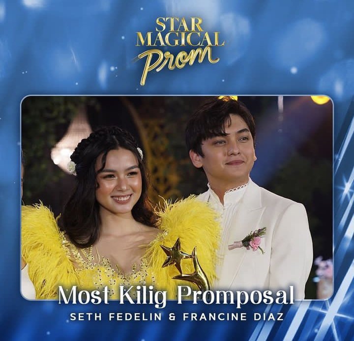 mOmmacHristina5's tweet photo. ✨ Congratulations, loves @francinecarreld and @imsethfedelin 🥹

-Most Viewed Promposal
-Most Kilig Promposal
-1st Runner Up Promposal

FRANSETH AMagicalProm
#FrancineDiazEnchantedProm
#BestBoySethFedelin https://t.co/O86LnTGS5c