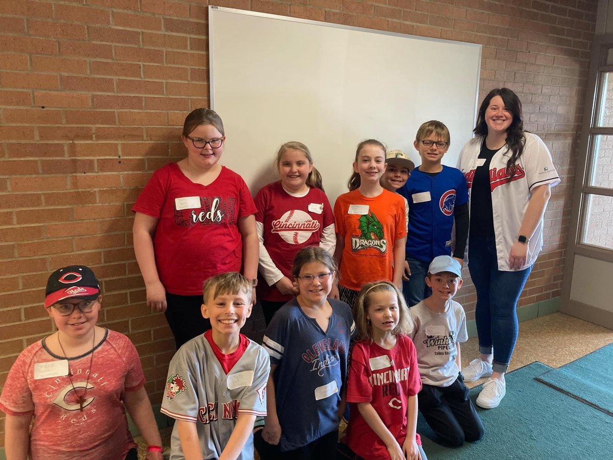 CelinaSchools's tweet photo. From CES: We had a “HOME RUN” kind of day filled with baseball trivia, baseball foods, baseball songs, &amp; baseball gear! ⚾️ #BeABulldog #OpeningDay #CoinsForCancer #WeHadABlast https://t.co/GXxJjFdAHM