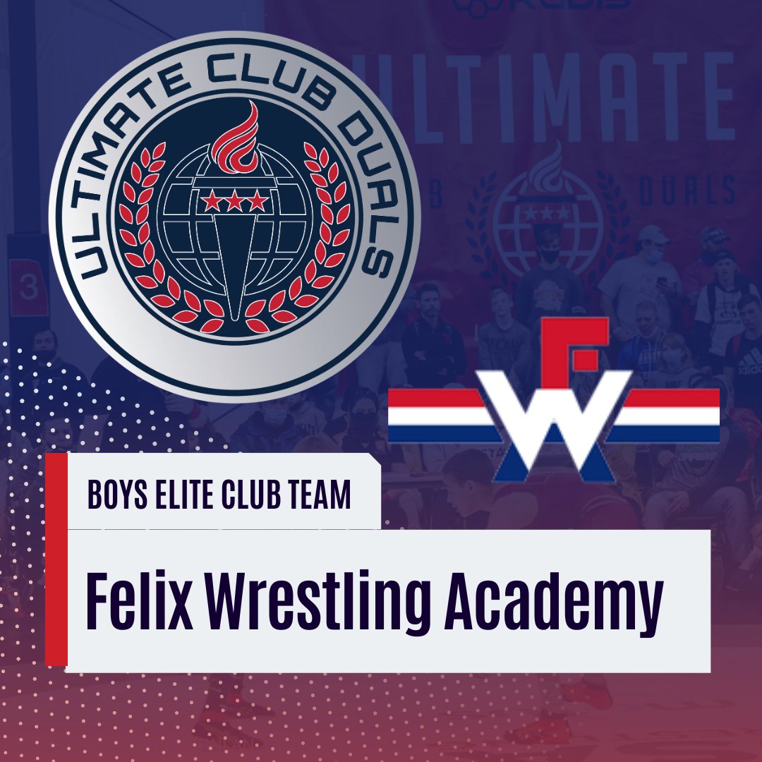 ClubDuals's tweet image. Felix Wrestling Academy will be competing in the Boys Elite Division APRIL 14th - APRIL 16th⁠
⁠
Still time to Sign up!⁠
Follow our Link in Bio to Register