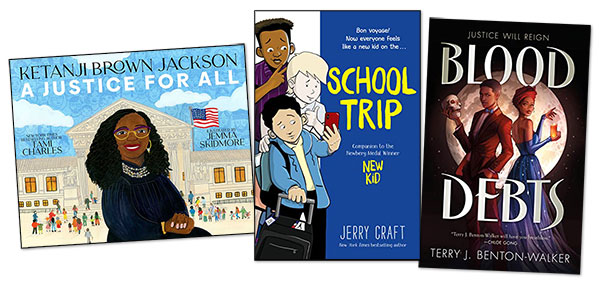 Among the books shelves next week are @TamiWritesStuff’s picture book about the first Black Supreme Court justice, @JerryCraft’s companion middle grade graphic novel highlighting a boy's experience abroad + more pw-ne.ws/fe58c