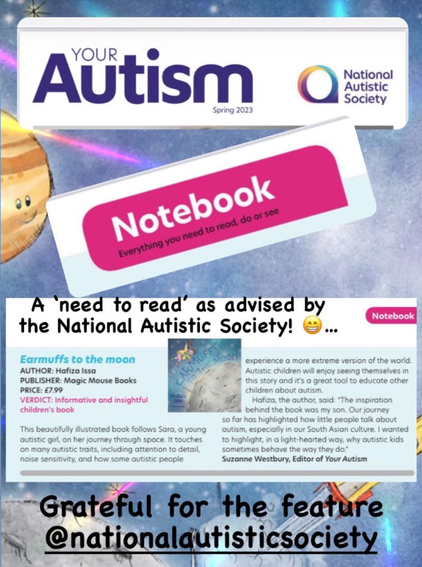DELIGHTED to have featured in ‘YOUR AUTISM’ magazine! I am particularly impressed with the ‘NEED TO READ!’ If it’s advised by the <a href="/Autism/">National Autistic Society</a> … you better get cracking!! 😁Thank you for shining a light on #earmuffstothemoon <a href="/Netmums/">Netmums</a> #AutismAcceptanceWeek #AutismAcceptanceMonth
