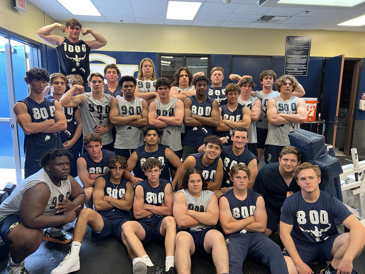 Very proud of our 27 800lb, 900lb, 1000lb, and 1100lb club members. More to come in May 🔥🔥🔥 Go Stallions 🐎 #NoBetterPlace 💍 #BuiltAtTheBadlands 🏟️ #BenchSquatClean 🏋🏼