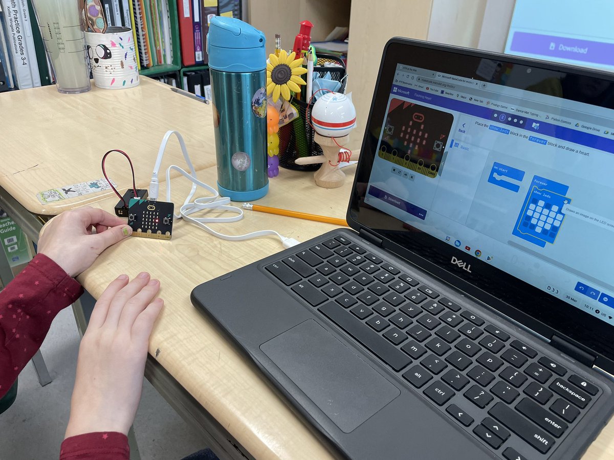 Microbits and Bee Bots took over our class today <a href="/BuckhornKPR/">Buckhorn Public School</a> #coding #microbits #beebots #grade5/6