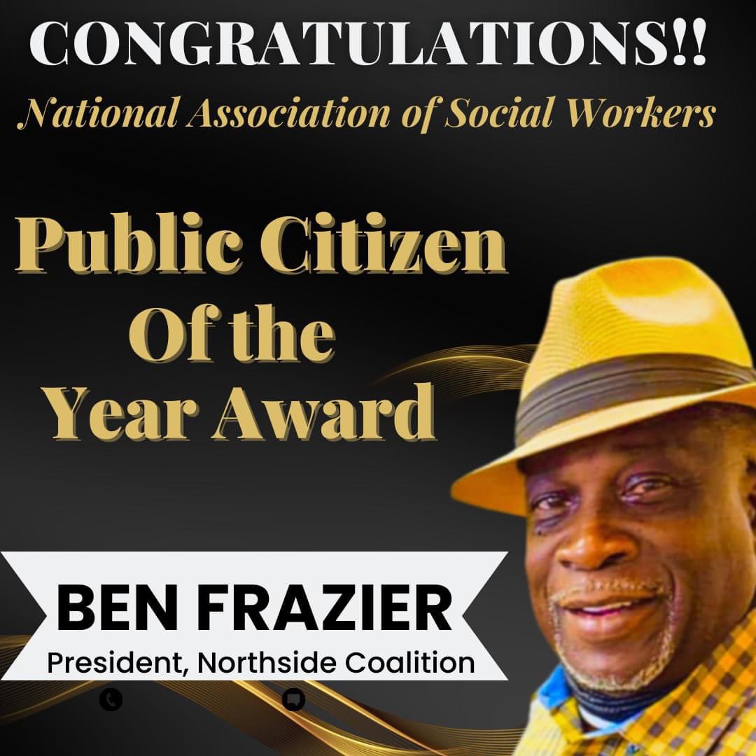 FrazierBen's tweet photo. #Wow – I express my heartfelt delight to all that enabled me to achieve this goal #NorthsideCoalition “Say it loud and say it proud #Northside https://t.co/D7uz7CNcwn