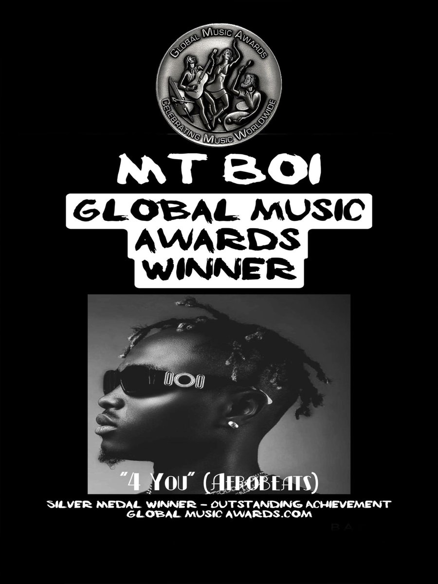 Honored to win Global Music Awards Silver Metal! Thank you! 

#AfroBeats #Afrobeat #AfroPop #GlobalMusic #Award #AfroCaribbean #MusicAward #Music #MusicArtist #International #Singer #SongWriter #Nigeria #Lagos #Africa #African #Singing #WorldMusic #AfricanMusic #AfroFusion #Sing