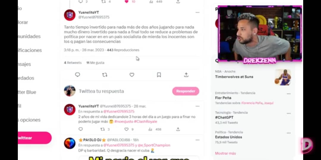 <a href="/DrekzeNN/">Iarek Hoffmann</a> gracias por habar del tema del ban a Cuba 🥺🫶 en serio  muchas gracias de parte de la comunidad cubana asi nuestra situación es conocida por la comunidad hispana esperamos apoyo de más hispanohablante para resolver nuestro problema con el Game ♥️