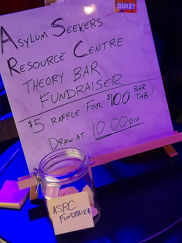 Even our fundraiser is on brand! We raised $80 for the @ASRC1 in our raffle at Theory Bar last night (Congrats to Kat on winning the bar voucher!) plus much more in ticket sales (to be reconciled soon). We will continue raising throughout the fest at  hostyourown.asrc.org.au/page/BackyardQ…