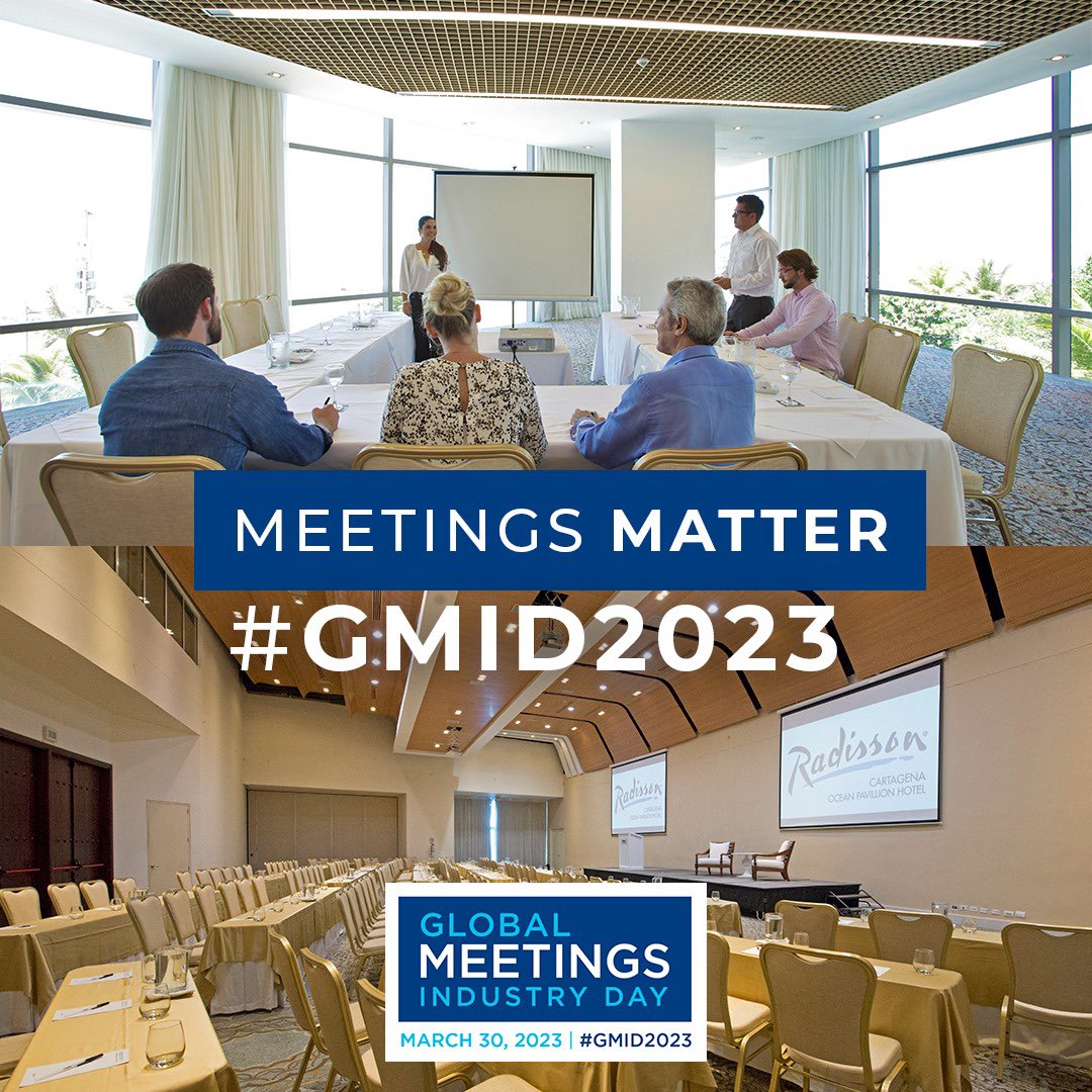 #GMID es un día internacional de promoción que muestra el valor innegable de la industria de las reuniones y conferencias y exposiciones y su aportae a las personas, las empresas y las comunidades

#GMID2023 #MeetingPlanners #Eventprofs #MICE #MeetingsMatter #Radissoncartagena