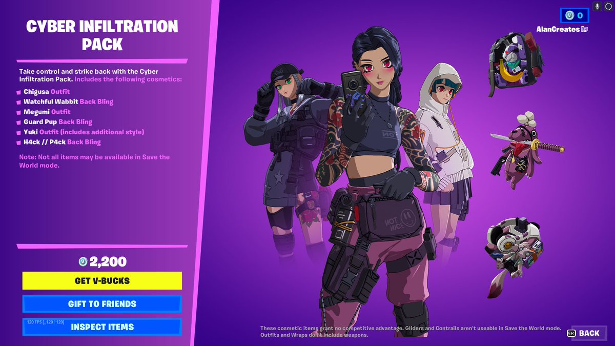 AlanWhos's tweet photo. Cyber Infiltration Pack | 24 Hours ⏰

• RT + Like
• Follow me w/🔔

Good luck eveyone! 🍀 #Giveaway #FortniteChapter4    #Fortnite https://t.co/5pCMoLOAlQ