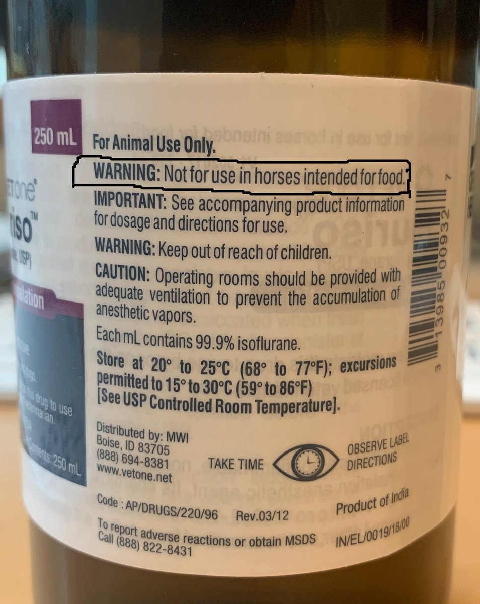 Best warning label on laboratory chemical bottle.