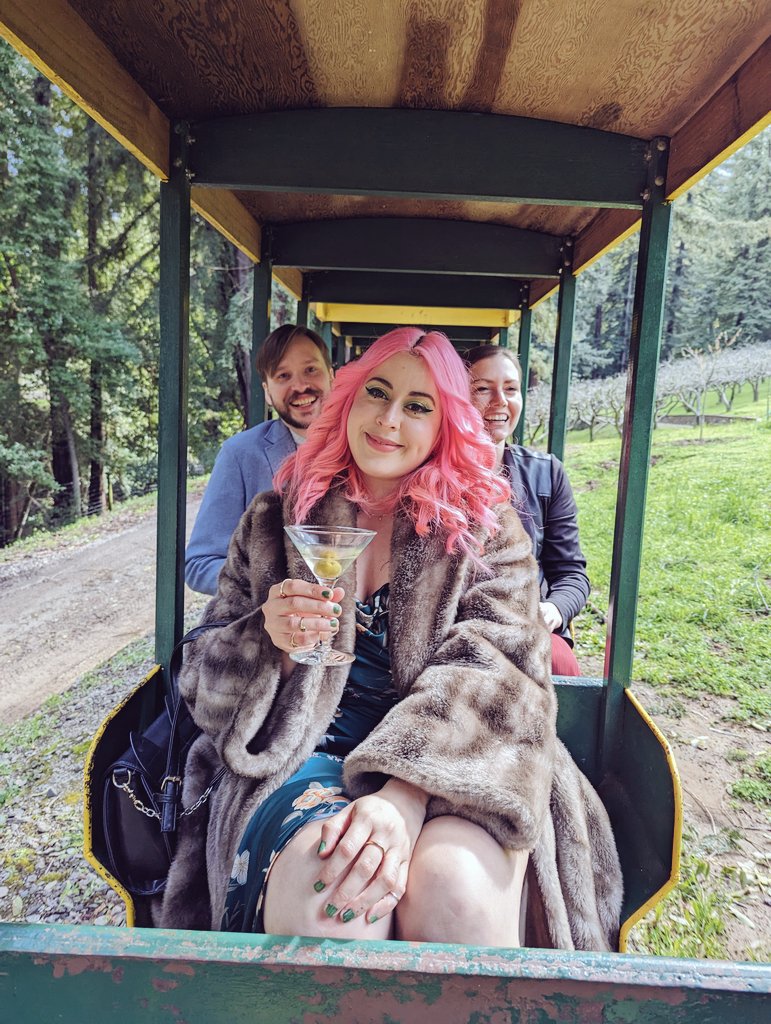 It's giving rich auntie who is showing her plots of land to the extended family.

They have a train at this wedding.