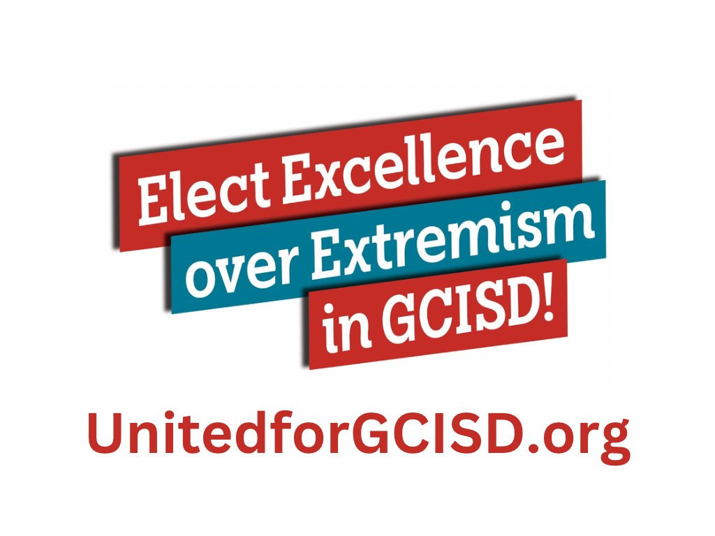 UnitedForGCISD's tweet photo. How has extremism impacted our ability to vote in #GCISD? Watch the August board meeting to witness the moment our voting rights changed! Unified voting is our best action to #TakeBackGCISD - sign the petition and vote May 6!
https://t.co/1udkDczizJ https://t.co/9DGV8OXuzz