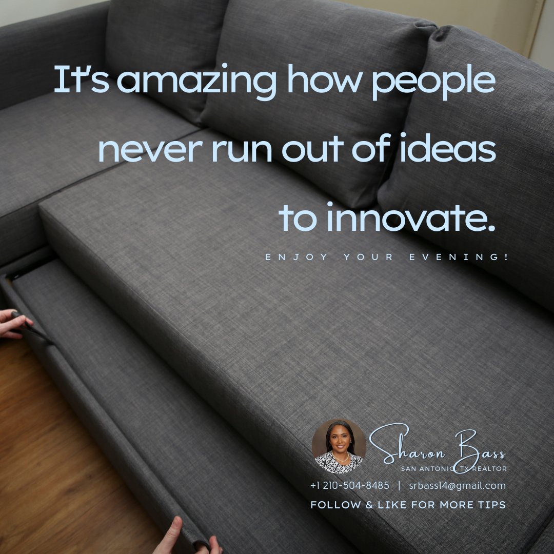 ...this sofa bed for example. 👍👍 #homeowneship #Furniture #HomeDecor #sanantonio #innovative