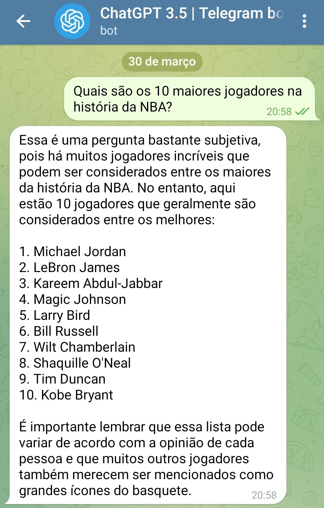 Quem são os 10 melhores jogadores de todos os tempos da NBA? > No