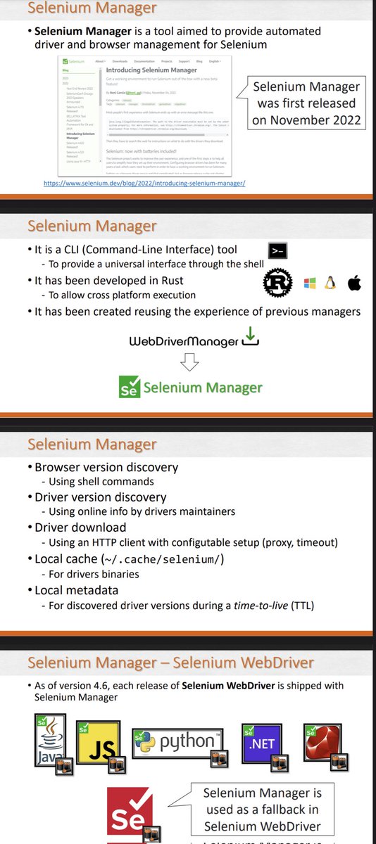 therunninglight's tweet image. #SeleniumManager automates driver & browser management for #Selenium #WebDriver & #grid. 🔋🔋 included by @boni_gg 🚀
#software #test #automation #engineer #sdet #sqa #QualityEngineer