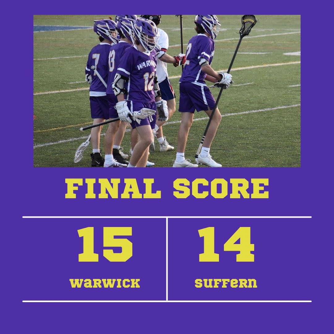 Final: Warwick 15 - Suffern 14

Sansone, M. 3,2
Sullivan, R. 3,2
Vogt, D. 3,0
Finn, C. 2,1
Finn, J. 2,0
Sullivan, D. 1,4
Keneally, F. 1,0
Corbalis, A. 0,2
Gluckstein, K. 0,1
Accardo, M. 0,1

Solari, L. 16 Saves 

#ItTakesAVillage #CardiacCats