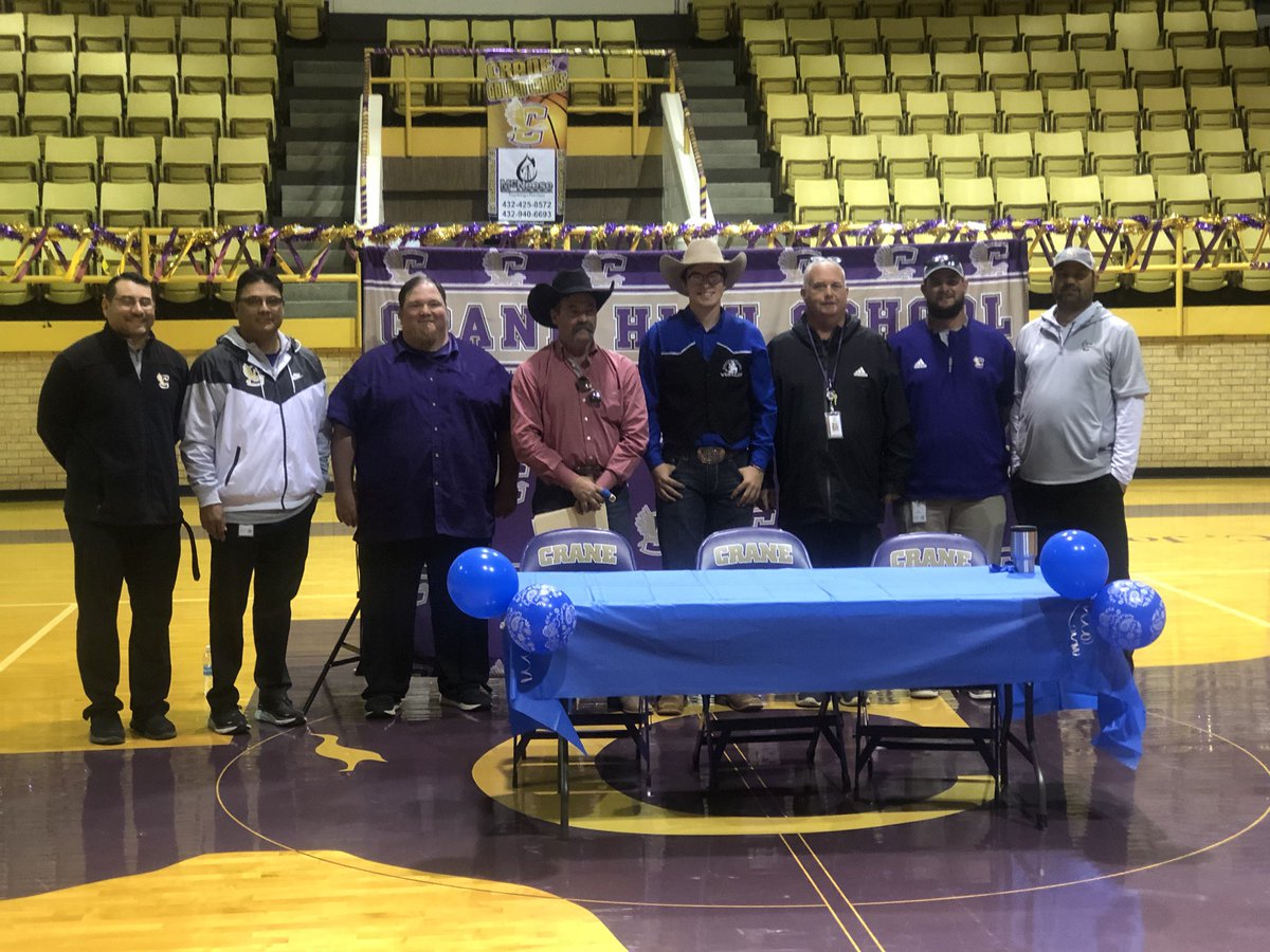 Congratulations to Keaton Sena! Keaton signed yesterday to go rope with the Odessa College Rodeo Team!!! Proud of you 12! <a href="/CraneHighSchool/">Crane High School</a> <a href="/CraneISD/">Crane ISD</a> <a href="/Crane_Cheer/">Crane Varsity Cheer</a>