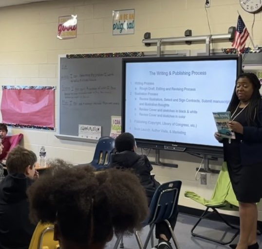 I had a wonderful time discussing the writing process with students today.  #milktruckmondays #childrensbooks