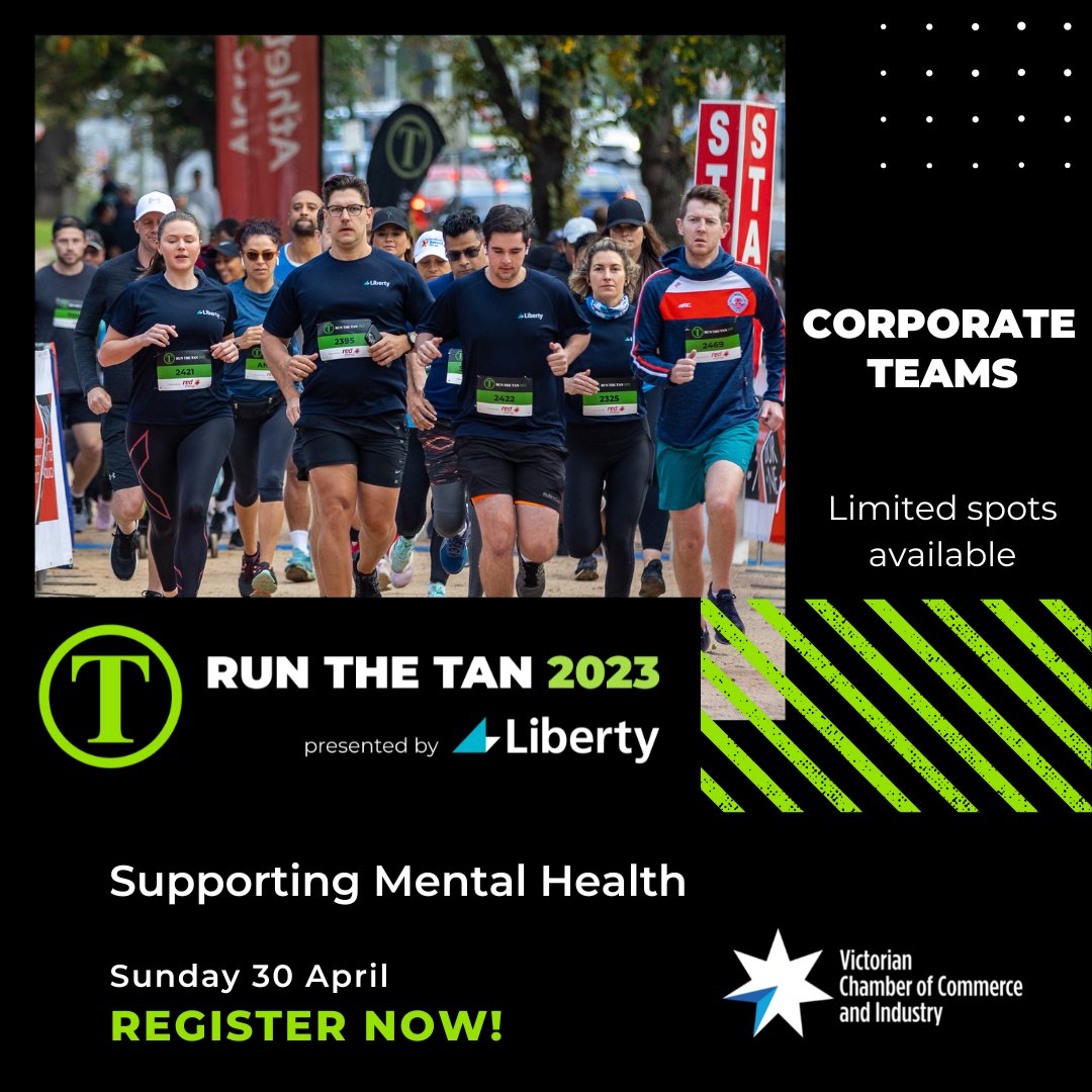 vicchamber's tweet photo. With three weeks to go until we @RuntheTAN1, its your last opportunity to get your workmates involved and raise money for an amazing cause.

Join now: https://t.co/qRslePPBQC https://t.co/JlWbXLaVal