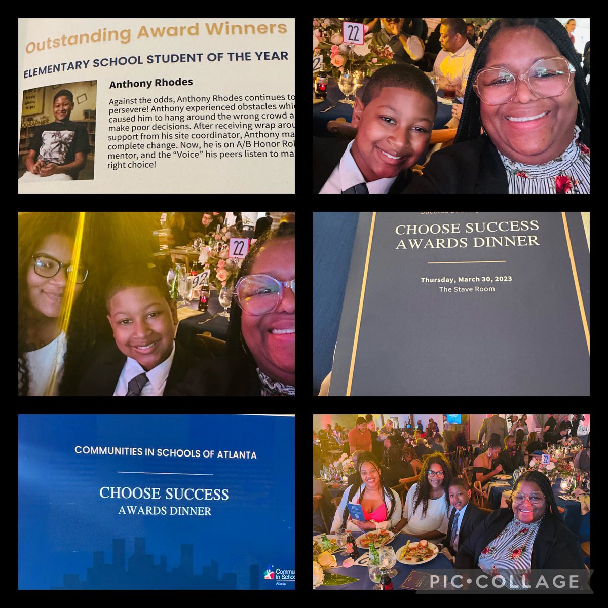 There are not enough words to express how proud I am of @ConleyHillsCubs' scholar who is being honored as @cisatlanta' Elementary School Student of the Year 👏🏾👏🏾👏🏾. Thank you, @TanaziaCIS for creating opportunities for our scholars ♥️. #ChooseSuccess23 #SuccessIsOurOnlyOption🎯