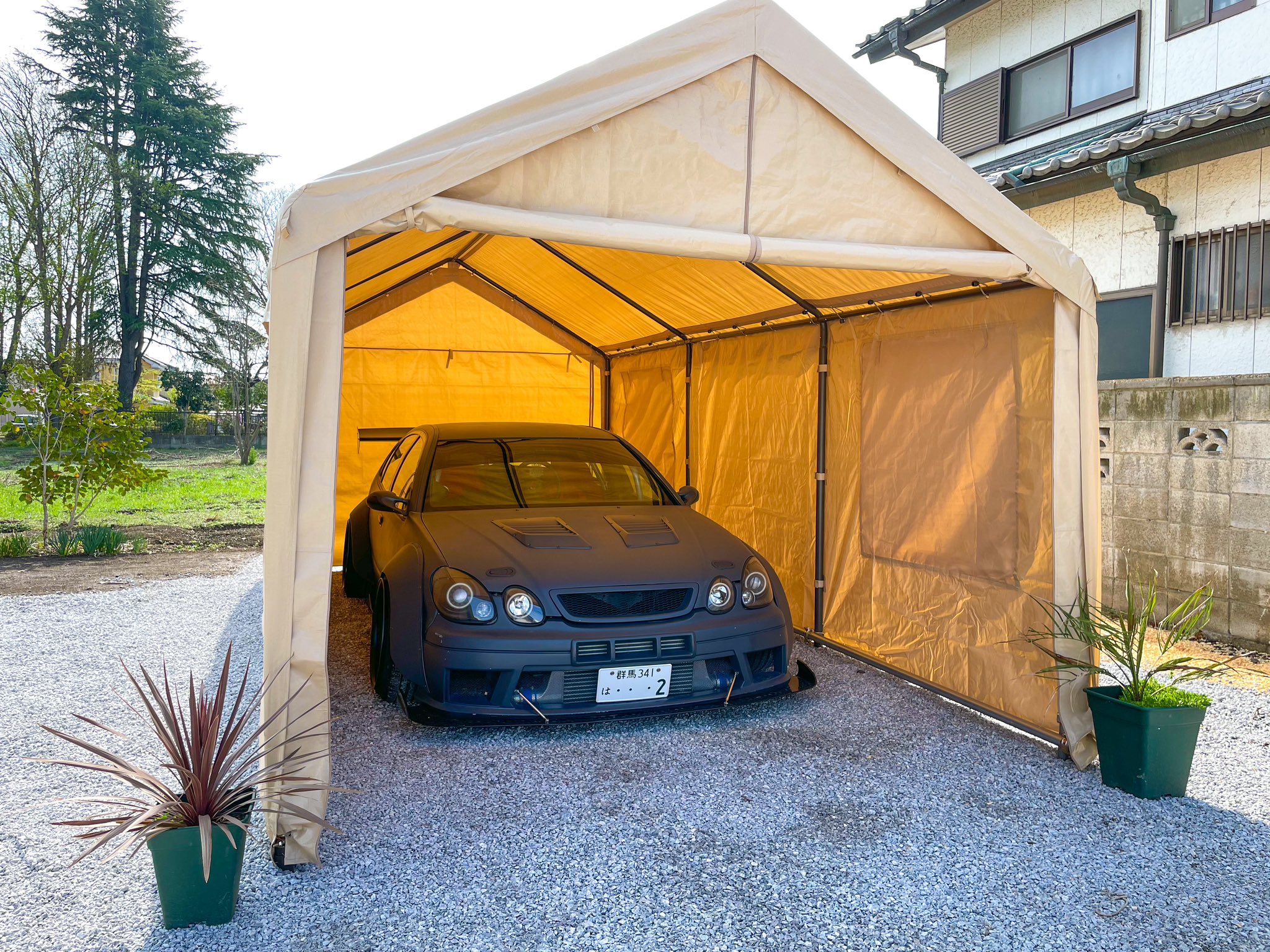 コストコ 3×6m キャノピー ガレージテント 車 倉庫