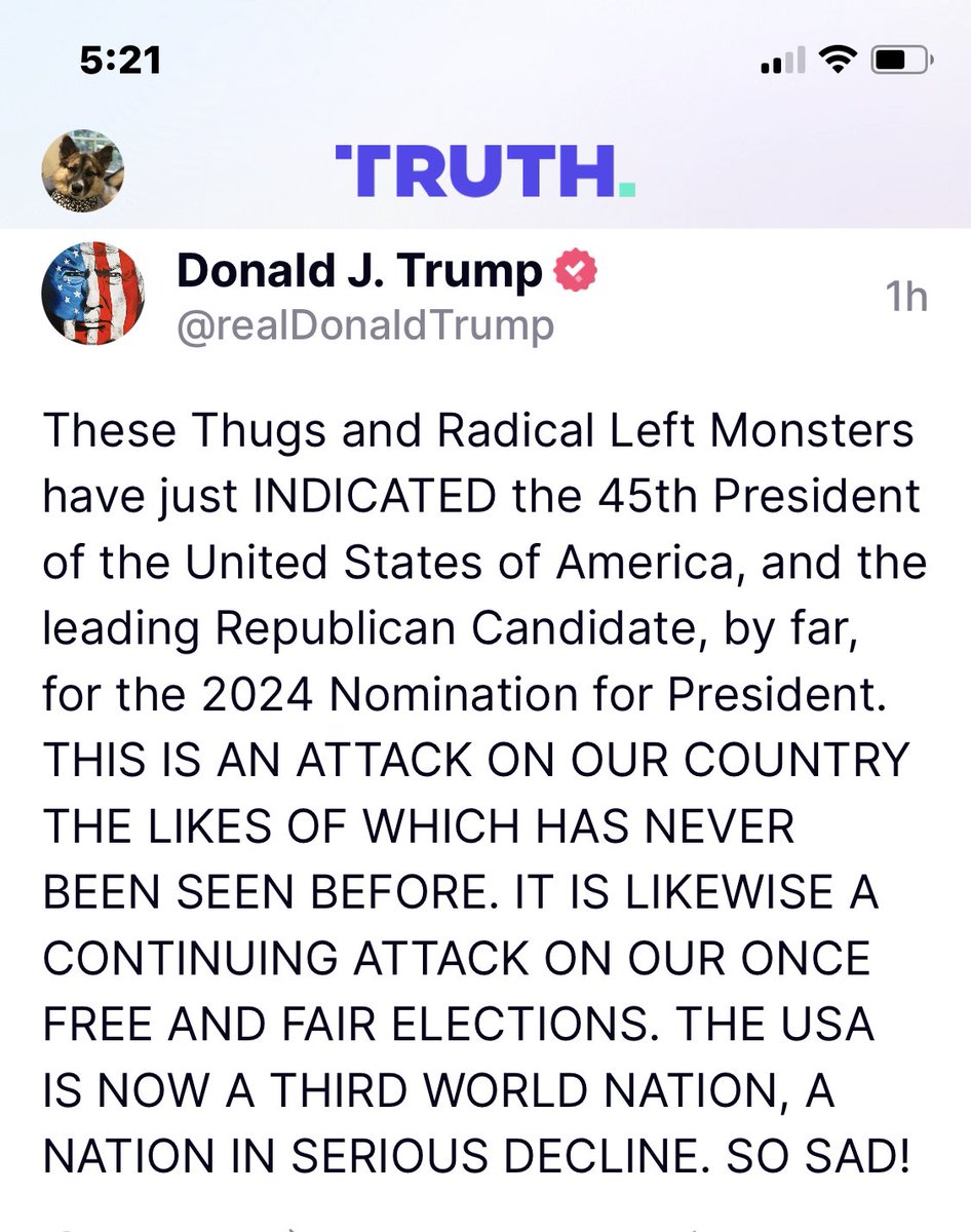 BarryLSmith's tweet image. Yes, it's definitely been INDICATED that Donald Trump faces an ocean of legal problems.  This is only the first...