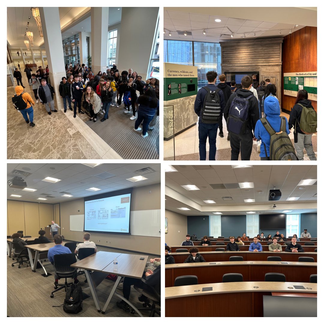 OPS_WHSBusiness's tweet photo. Our Business Pathway students had a packed field experience today at @fnbo pitching their business ideas, learning about small business financing, banking careers, and getting a tour of the tower! Thank you again to all of the volunteers! @OPS_Westview https://t.co/yuQo72hrrW