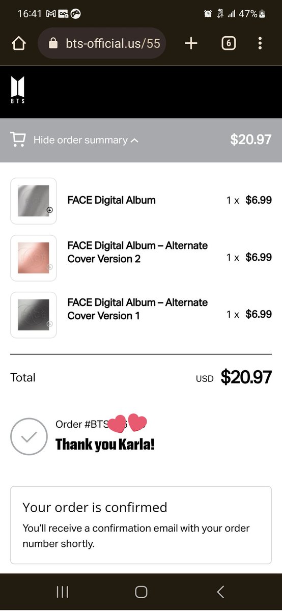 jikook13moonsun's tweet photo. Bought 3 more sets of FACE digital albums thanks to @pjmstolemyheart 🫶🩷

Keep buying and don't stop streaming ✨️
🔗https://t.co/g1lsJPQTk4…

#BUY_FACE_NOW
#BuyFACEDigitalAlbum
#TeamUS_FACE_OFF 
#Fight_For_FACE https://t.co/5gg8UmLuIK