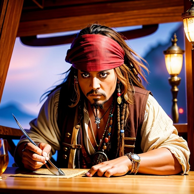 windy_yam's tweet photo. Captain Jack Sparrow by AI #AIart https://t.co/iyFto0H6fR