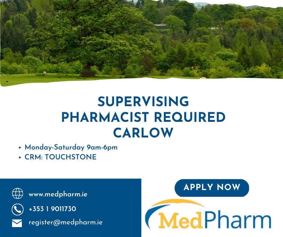 MedPharmIre's tweet photo. Contact us and start your new career in Ireland.
Speak to our amazing recruiters who will guide and support you every step of the way.
Apply today
https://t.co/RmTFImxCcD
#jobsearch #jobfairy #healthcarejobs #pharmacists #ireland #movingtoireland #irishjobs #workinginireland https://t.co/8JQAnA9S1q