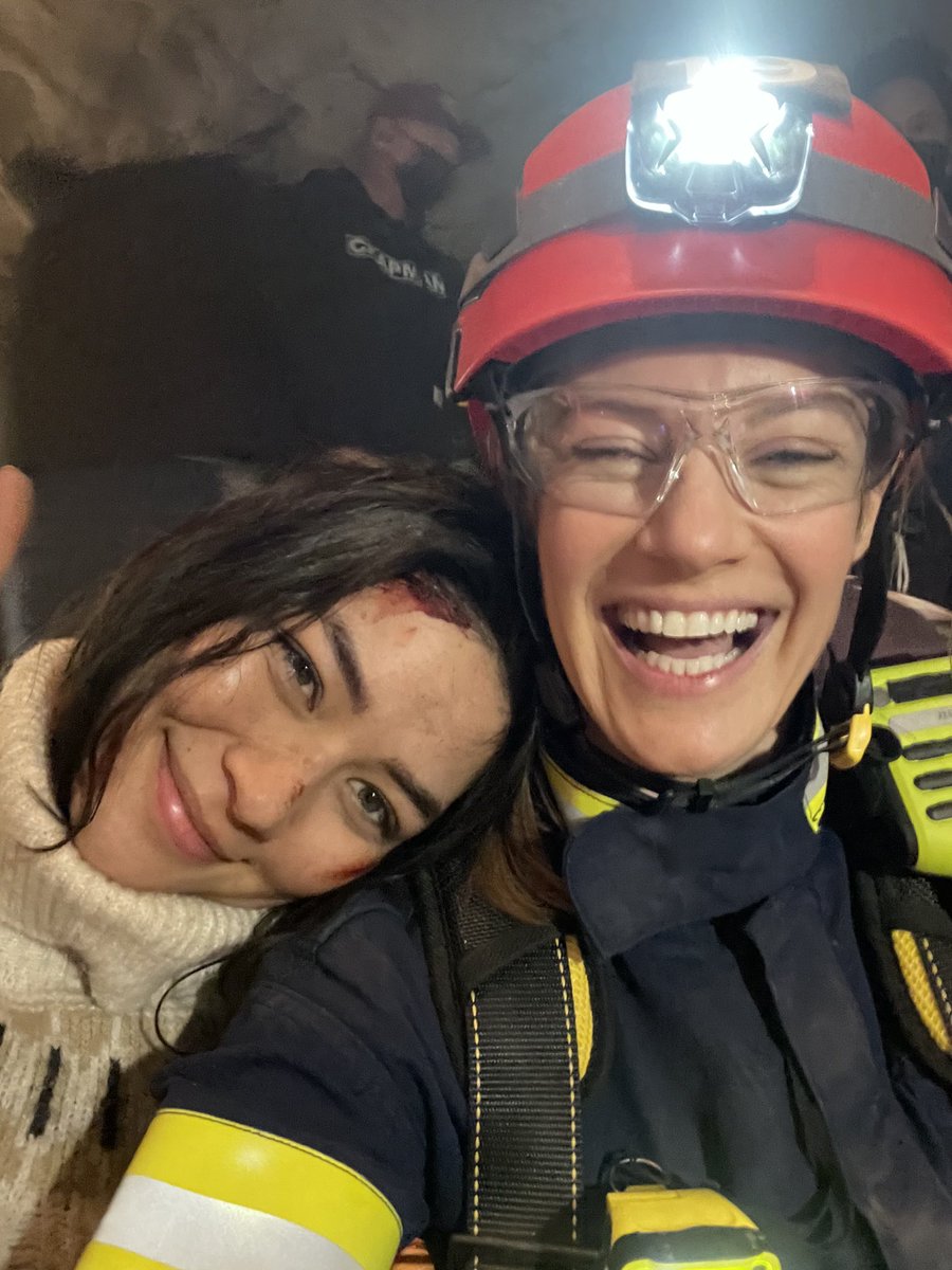 D_SAVRE's tweet photo. Fun fact! @LuluAntariksa &amp; I were on @taggedshow &amp; @awesomenesstv together!! 💕💻 So excited I ran into you down here! 😋💖 #Station19 #behindthescenes https://t.co/VfkqmbgwBu