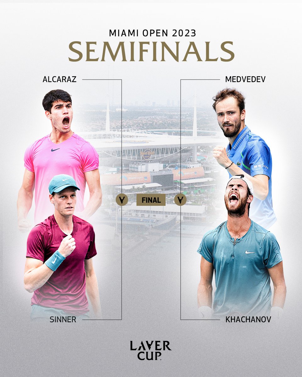 Laver Cup on Twitter "The Miami Open 2023 semifinals are set. Who will