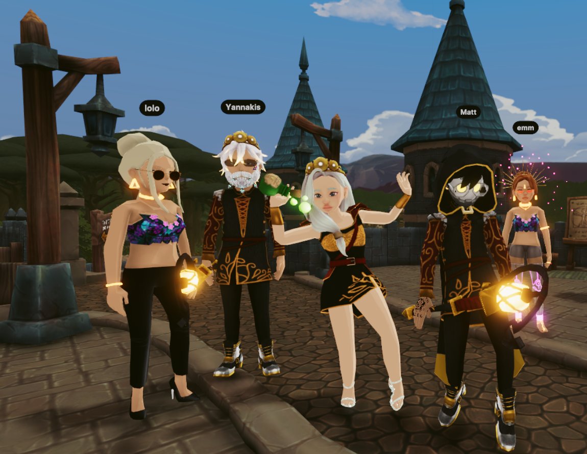 Wouldn't want to #MVFW afterparty with anyone else 💕⚔️ @KnightsOfAntrom  144, -7 @decentraland