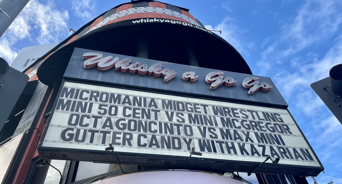 FrankieKazarian's tweet photo. Kick ass, sold out @guttercandyrock show last night at @TheWhiskyAGoGo followed by a hang at my favorite spot the @Rainbowlive No better way to follow that all up then by winning the X Division title one more time tonight, at home in SoCal.🤘🏼 https://t.co/LwDYqgu7iE