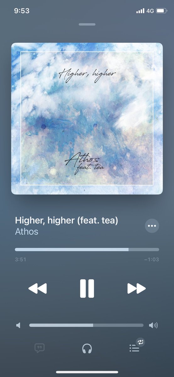 longestjurney's tweet photo. #NowPlaying 
#Higherhigher 
#Athos
青空が見えて来た。
太陽の力だ。 https://t.co/zBY0Mkadn7